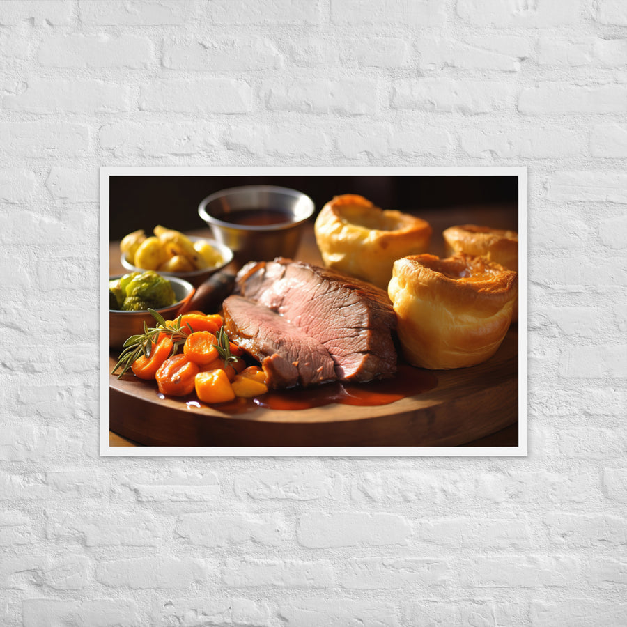 Roast Beefand Yorkshire Pudding Framed poster 🤤 from Yumify.AI