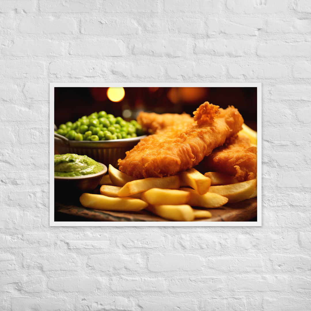 Fish and Chips Framed poster 🤤 from Yumify.AI