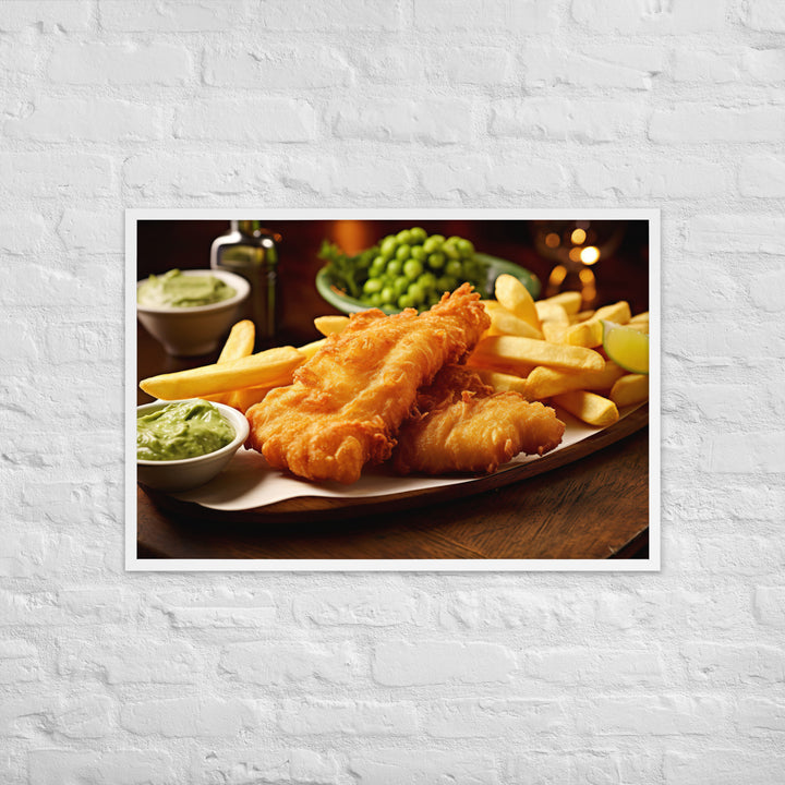 Fish and Chips Framed poster 🤤 from Yumify.AI