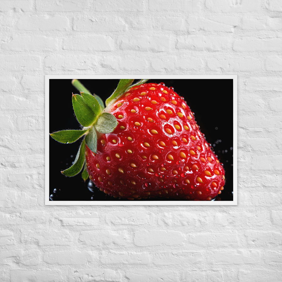 Strawberry Framed poster 🤤 from Yumify.AI