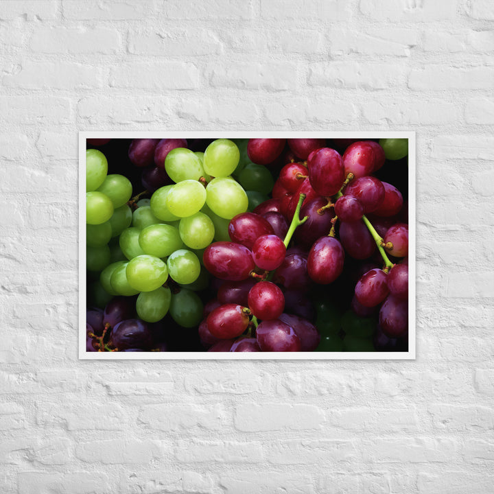 Grapes Framed poster 🤤 from Yumify.AI