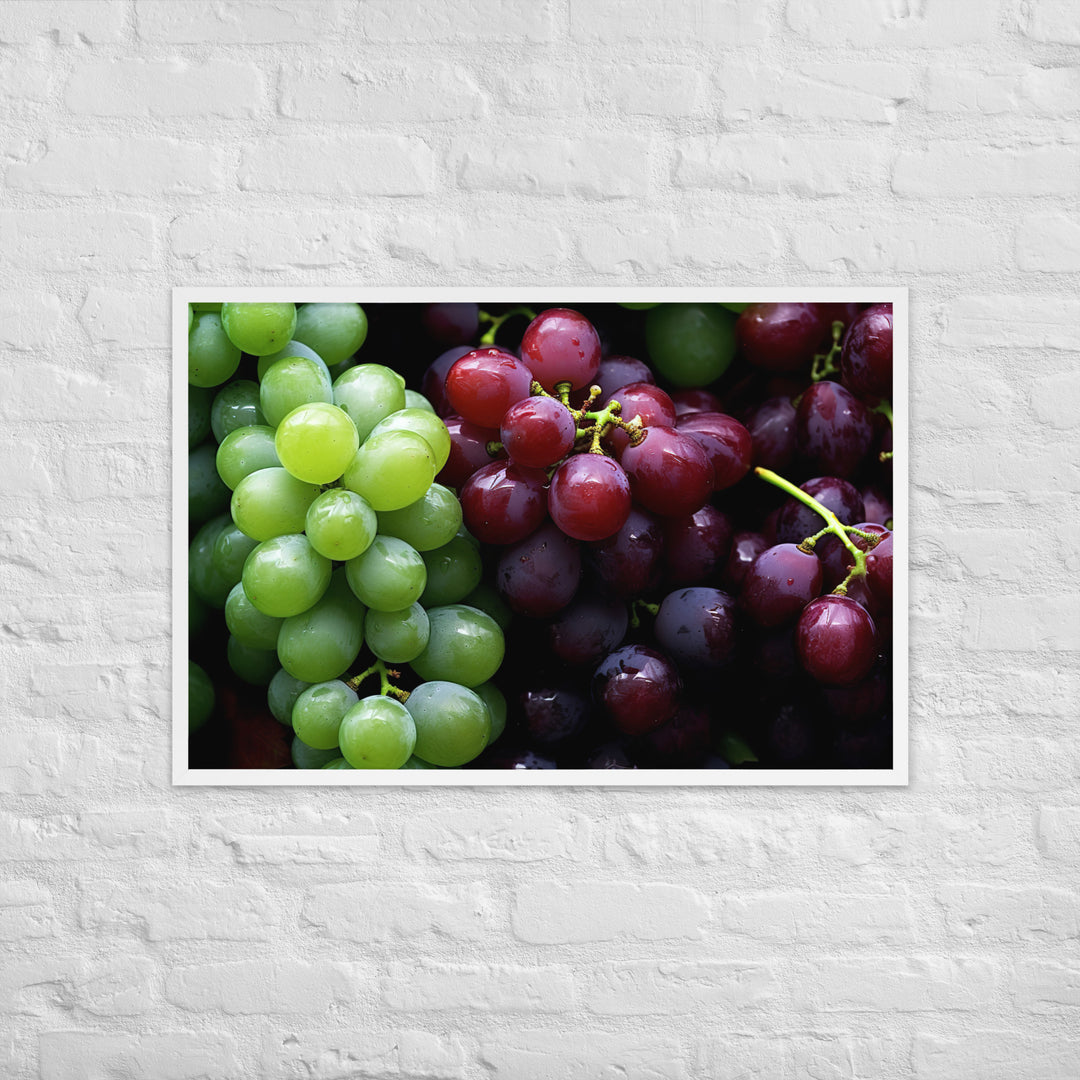 Grapes Framed poster 🤤 from Yumify.AI