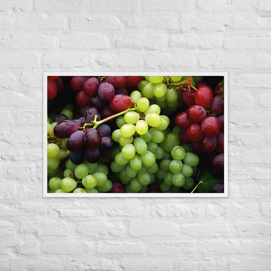 Grapes Framed poster 🤤 from Yumify.AI