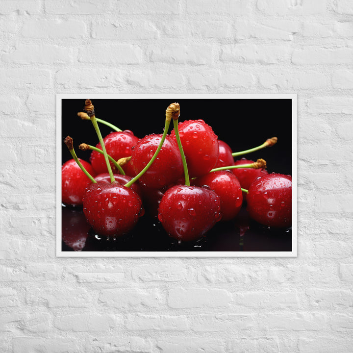 Cherry Framed poster 🤤 from Yumify.AI