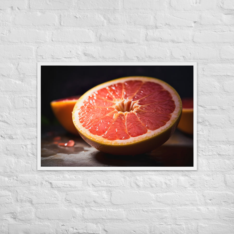 Pink Citrus Sunrise Framed poster 🤤 from Yumify.AI