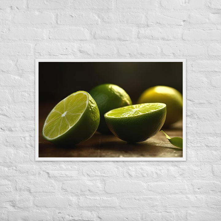 Zesty Limes Framed poster 🤤 from Yumify.AI