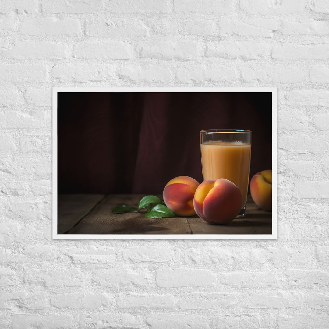 Peach Smoothie Framed poster 🤤 from Yumify.AI