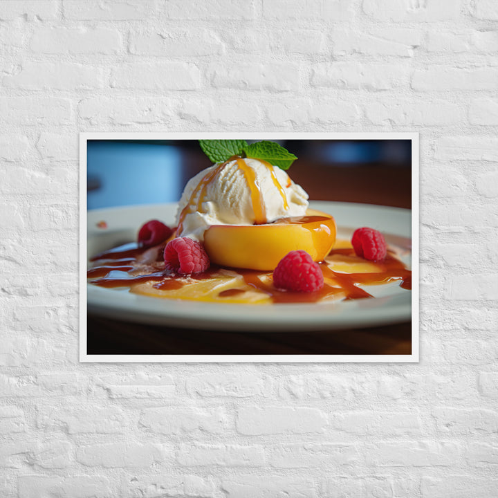 Peach Melba Framed poster 🤤 from Yumify.AI