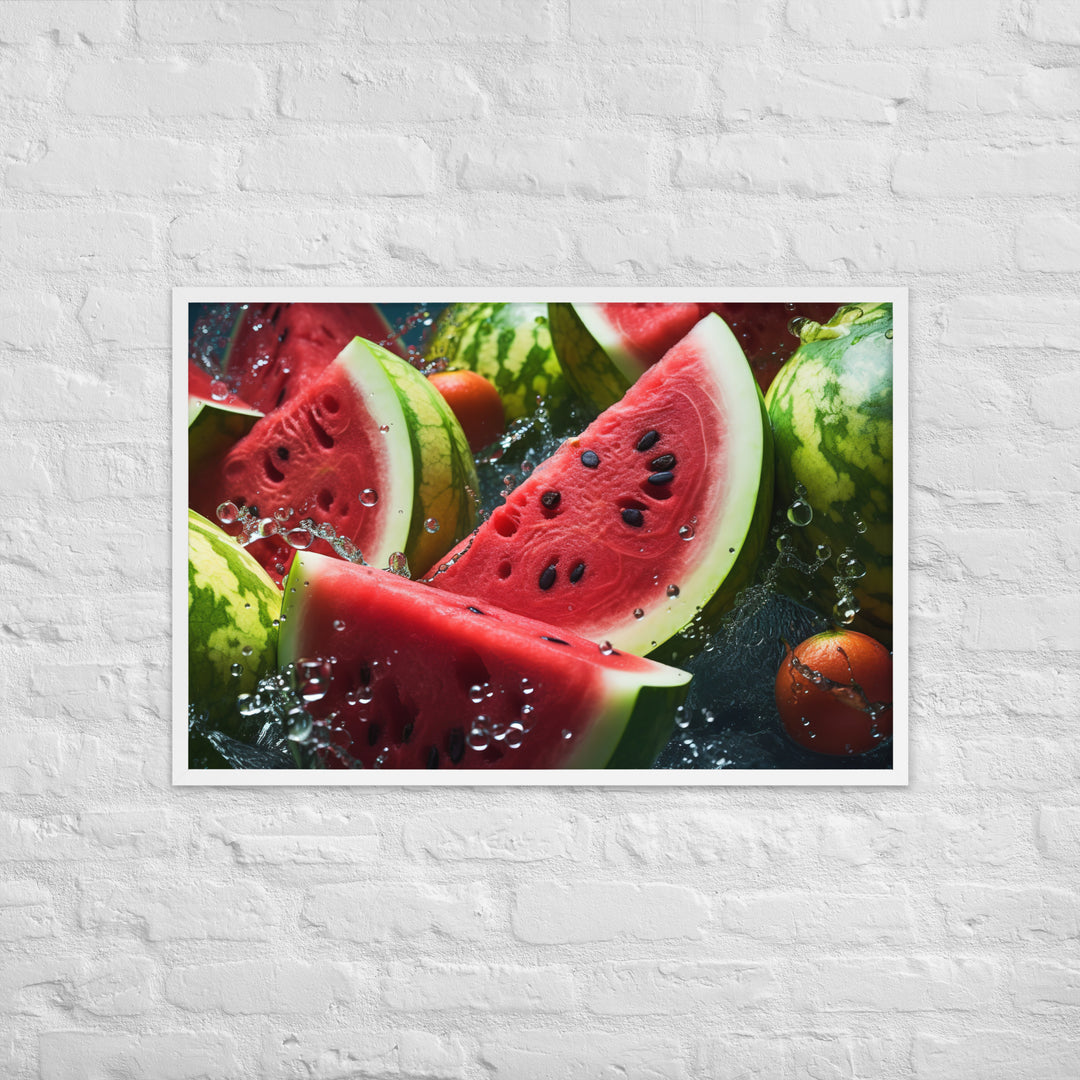 Watermelon Fruitscape Framed poster 🤤 from Yumify.AI