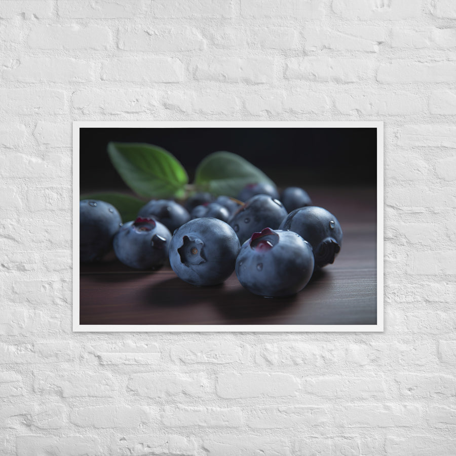 Sweet and Juicy Blueberries Framed poster 🤤 from Yumify.AI