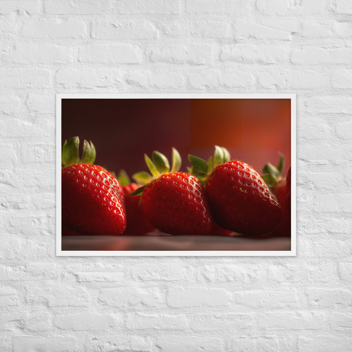 Succulent Strawberry Stack Framed poster 🤤 from Yumify.AI