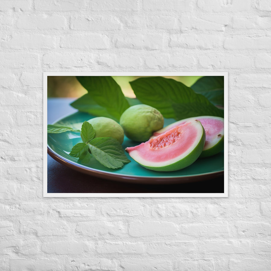 Sliced Guava Framed poster 🤤 from Yumify.AI