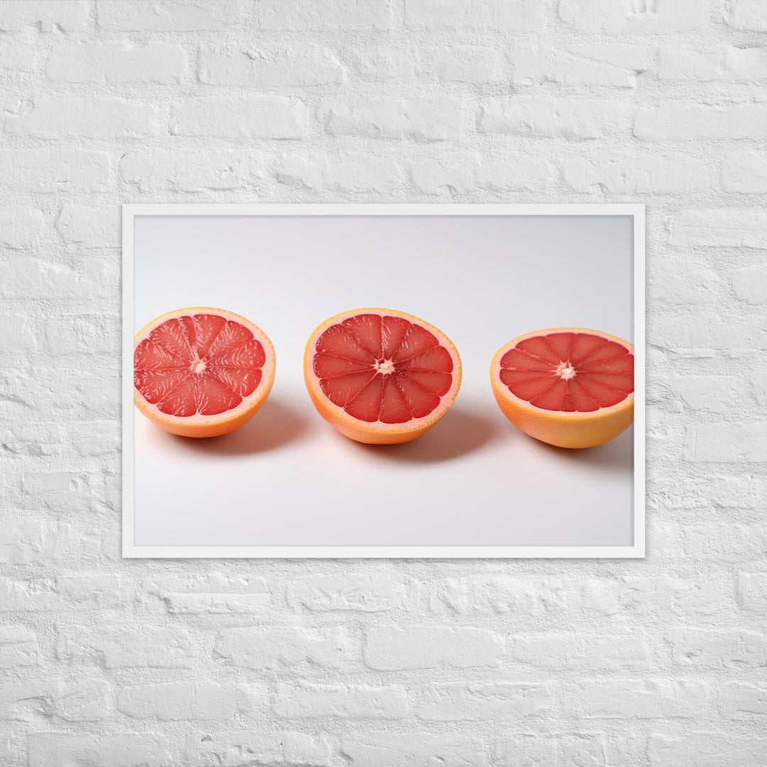 Sliced Grapefruit Framed poster 🤤 from Yumify.AI