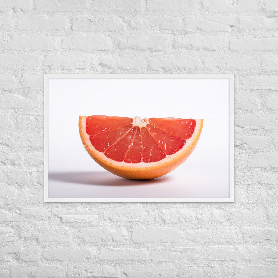 Sliced Grapefruit Framed poster 🤤 from Yumify.AI