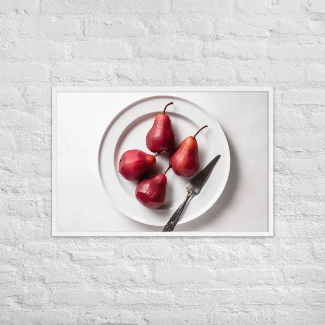 Red Anjou Pears Framed poster 🤤 from Yumify.AI