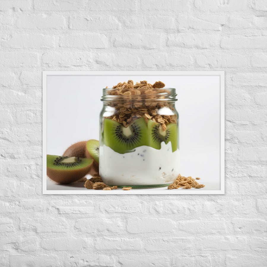 Kiwi Yogurt Parfait Framed poster 🤤 from Yumify.AI