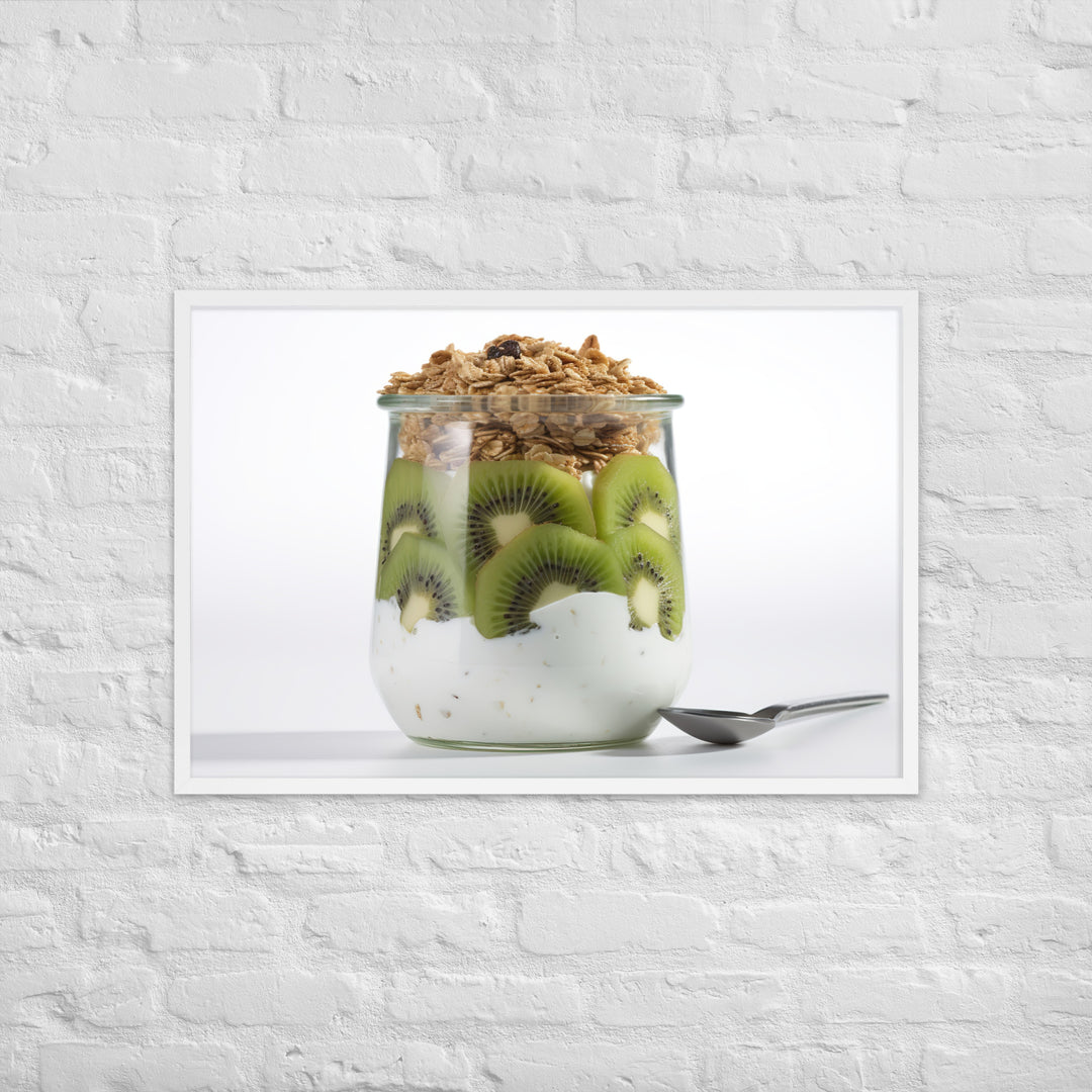 Kiwi Yogurt Parfait Framed poster 🤤 from Yumify.AI