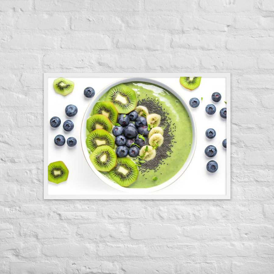 Kiwi Smoothie Bowl Framed poster 🤤 from Yumify.AI