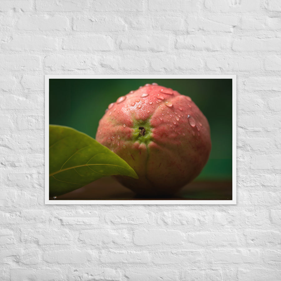 Juicy Guava Close Up Framed poster 🤤 from Yumify.AI
