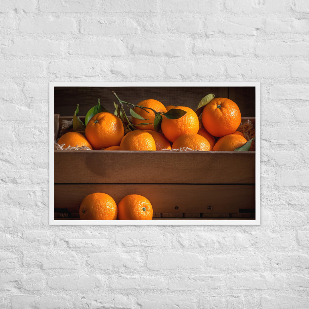 Juicy and Sweet Oranges Framed poster 🤤 from Yumify.AI