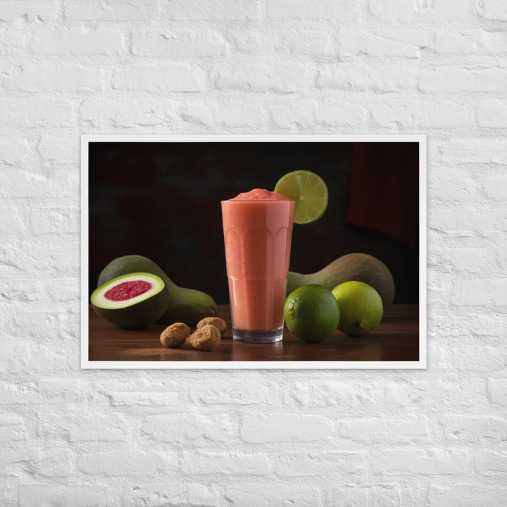 Guava Smoothie Bliss Framed poster 🤤 from Yumify.AI