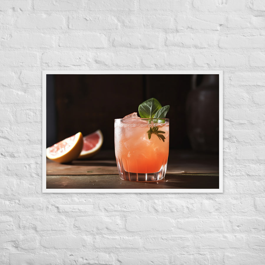 Grapefruit Mocktail Framed poster 🤤 from Yumify.AI