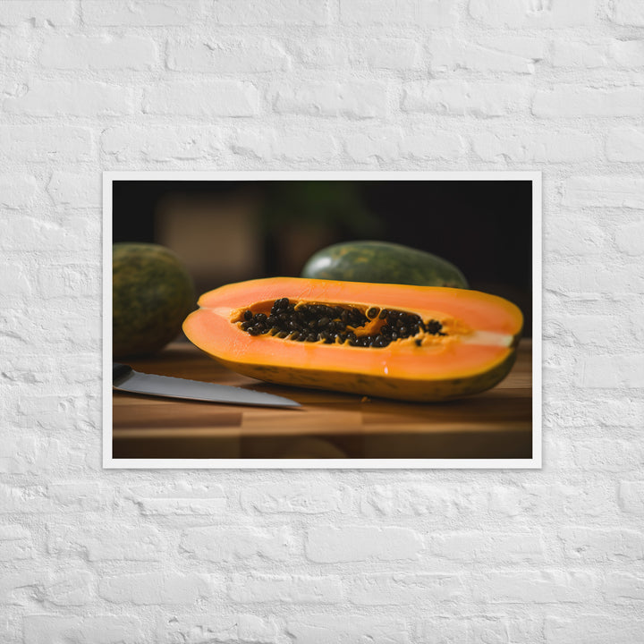 Exotic Papaya Delight Framed poster 🤤 from Yumify.AI