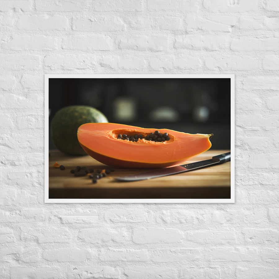 Exotic Papaya Delight Framed poster 🤤 from Yumify.AI