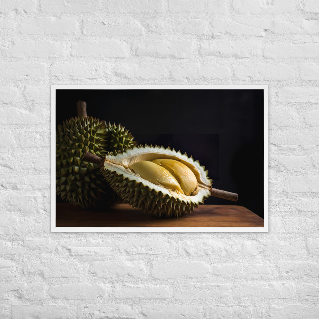 Durian Fruit as a Culinary Delight Framed poster 🤤 from Yumify.AI