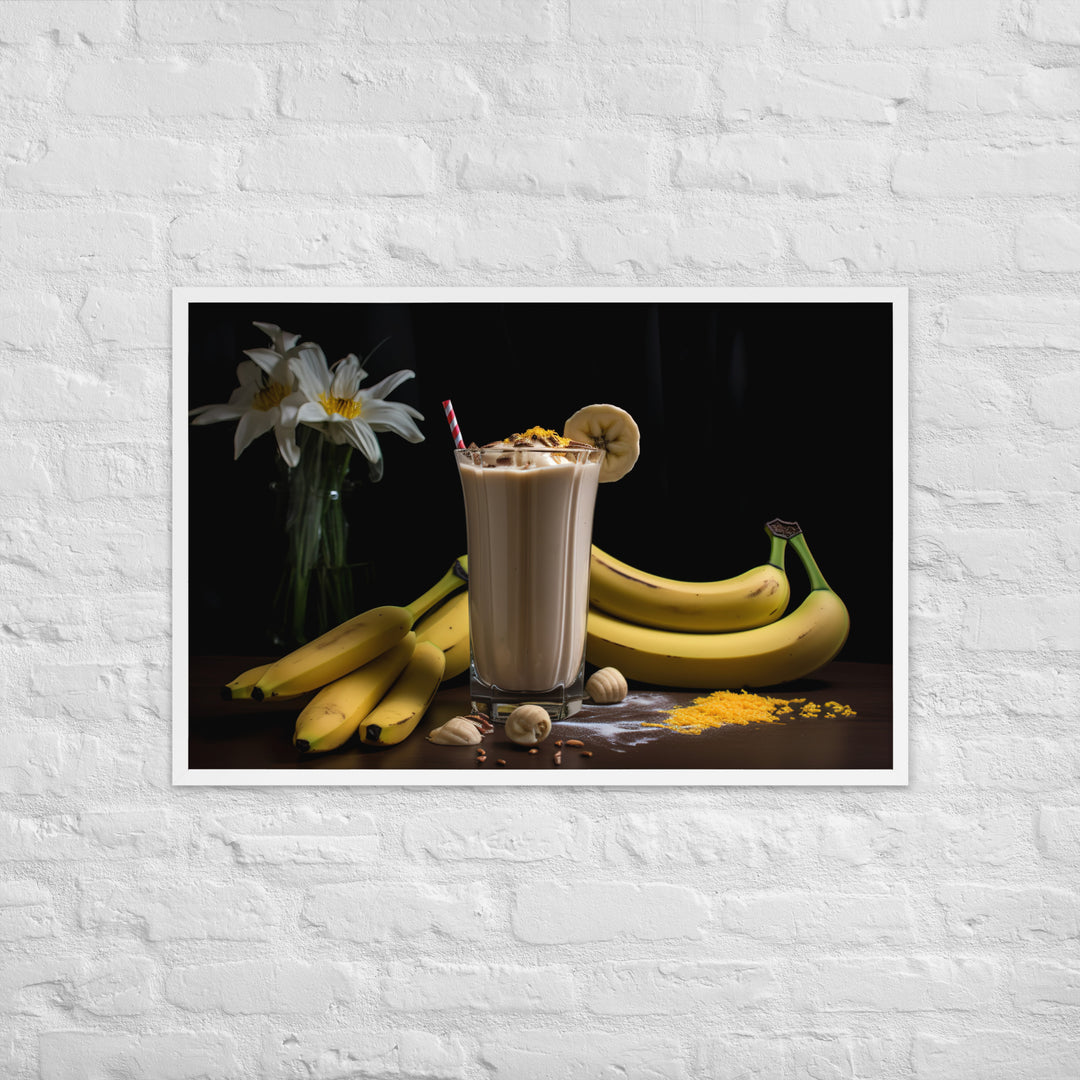 Banana Smoothie Shot Framed poster 🤤 from Yumify.AI