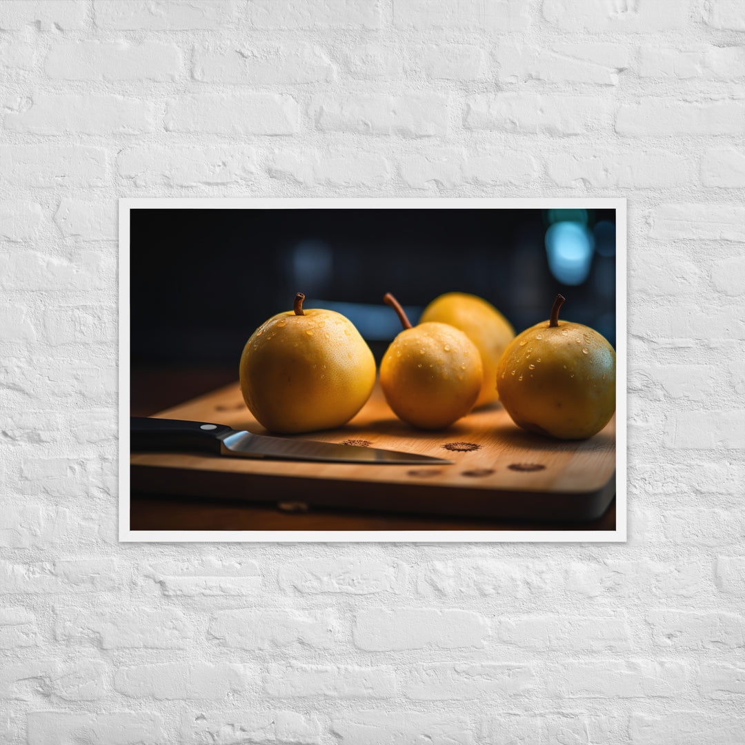 Asian Pears Framed poster 🤤 from Yumify.AI