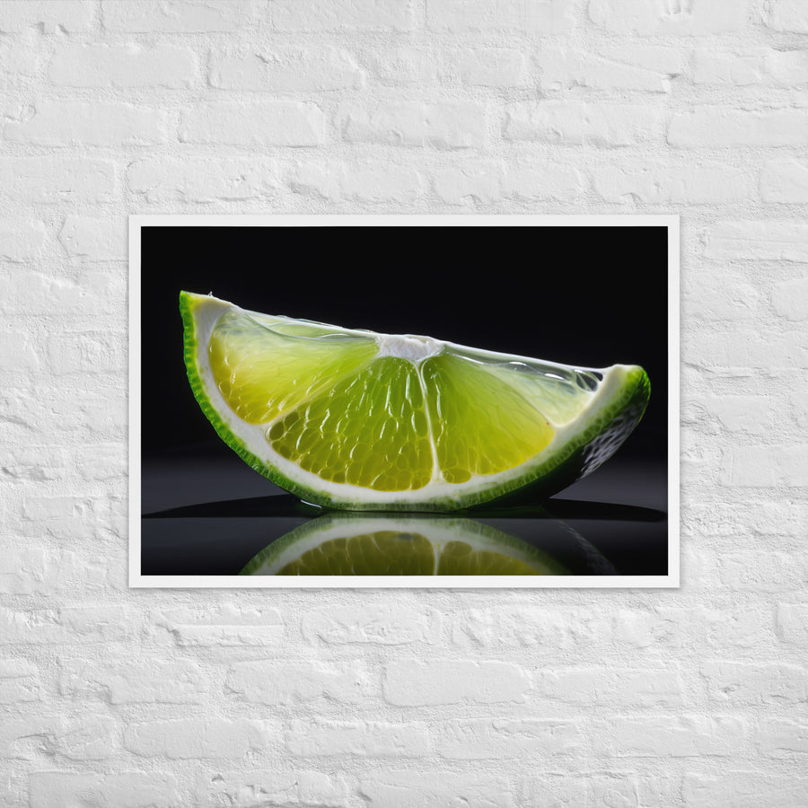 Lime Wedge Framed poster 🤤 from Yumify.AI