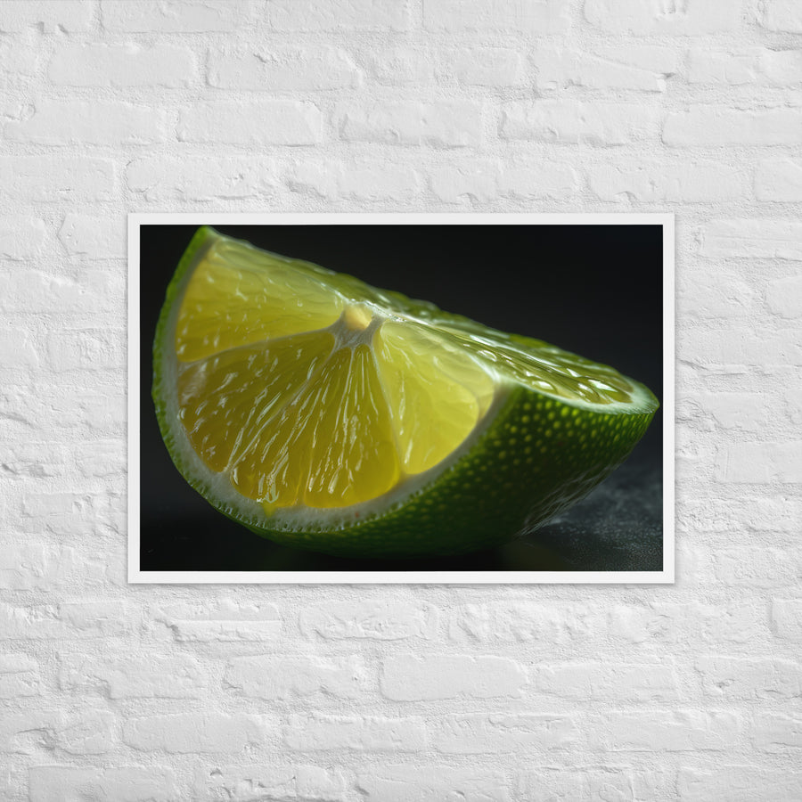 Lime Slice Framed poster 🤤 from Yumify.AI