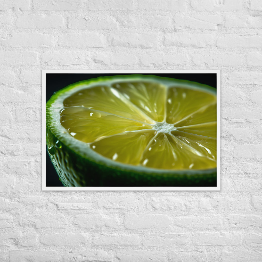 Lime Slice Framed poster 🤤 from Yumify.AI