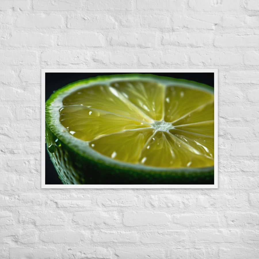 Lime Slice Framed poster 🤤 from Yumify.AI