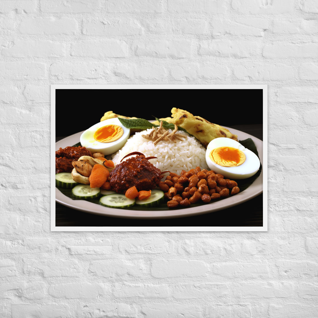 Nasi Lemak Framed poster 🤤 from Yumify.AI