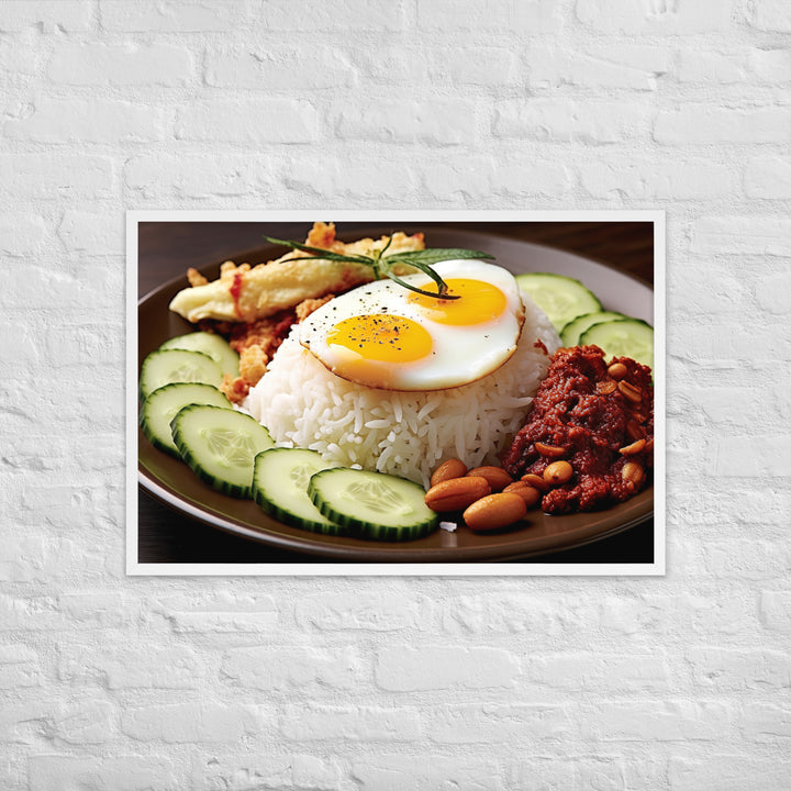 Nasi Lemak Framed poster 🤤 from Yumify.AI