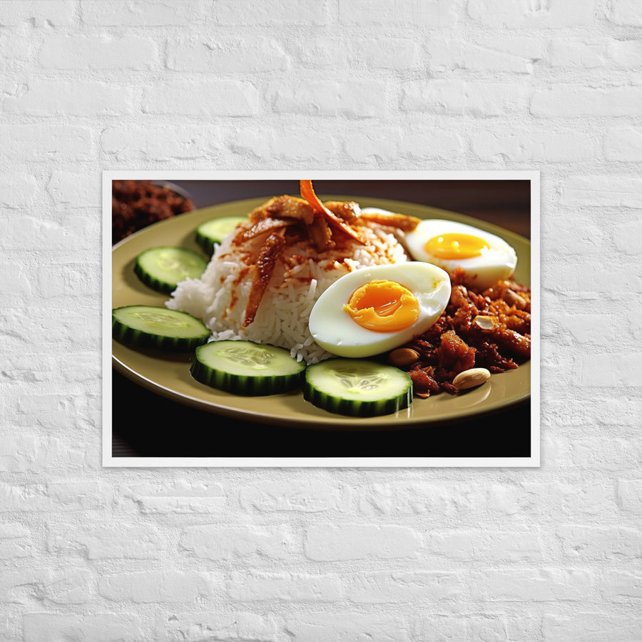 Nasi Lemak Framed poster 🤤 from Yumify.AI