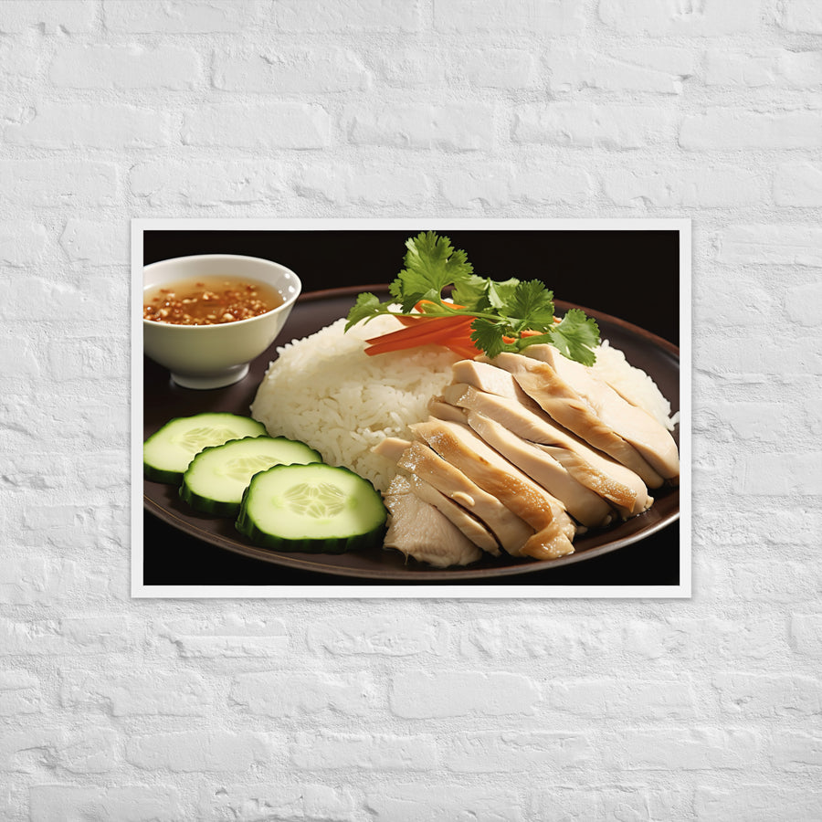 Hainanese Chicken Rice Framed poster 🤤 from Yumify.AI