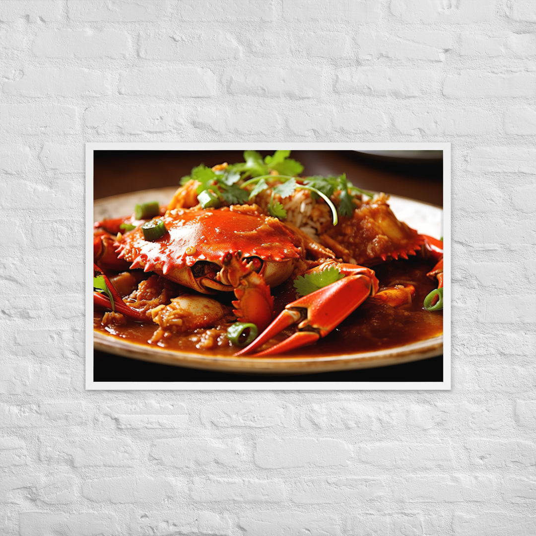 Chili Crab Framed poster 🤤 from Yumify.AI