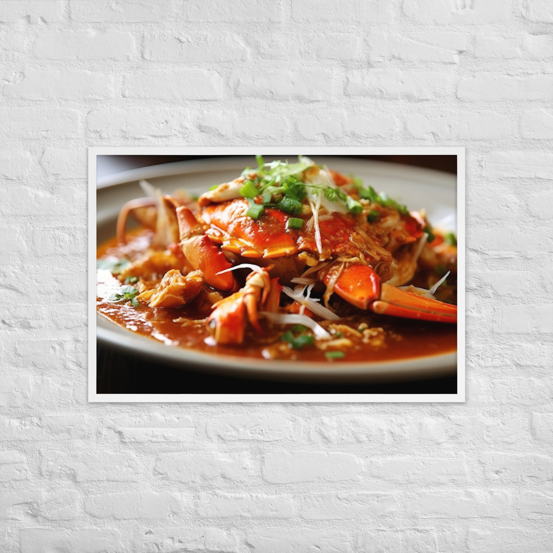 Chili Crab Framed poster 🤤 from Yumify.AI