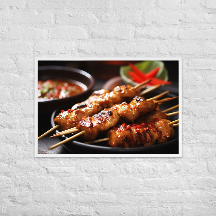 Sate Ayam Framed poster 🤤 from Yumify.AI