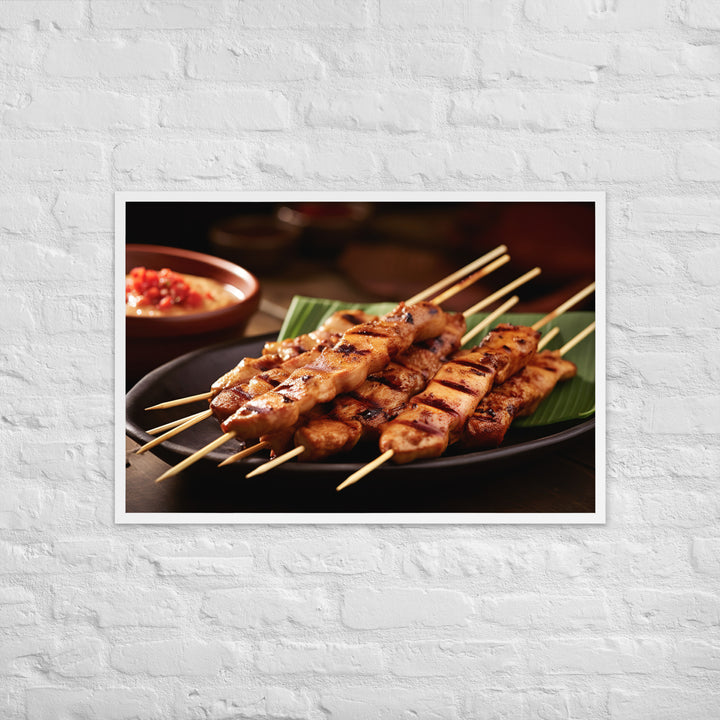 Sate Ayam Framed poster 🤤 from Yumify.AI