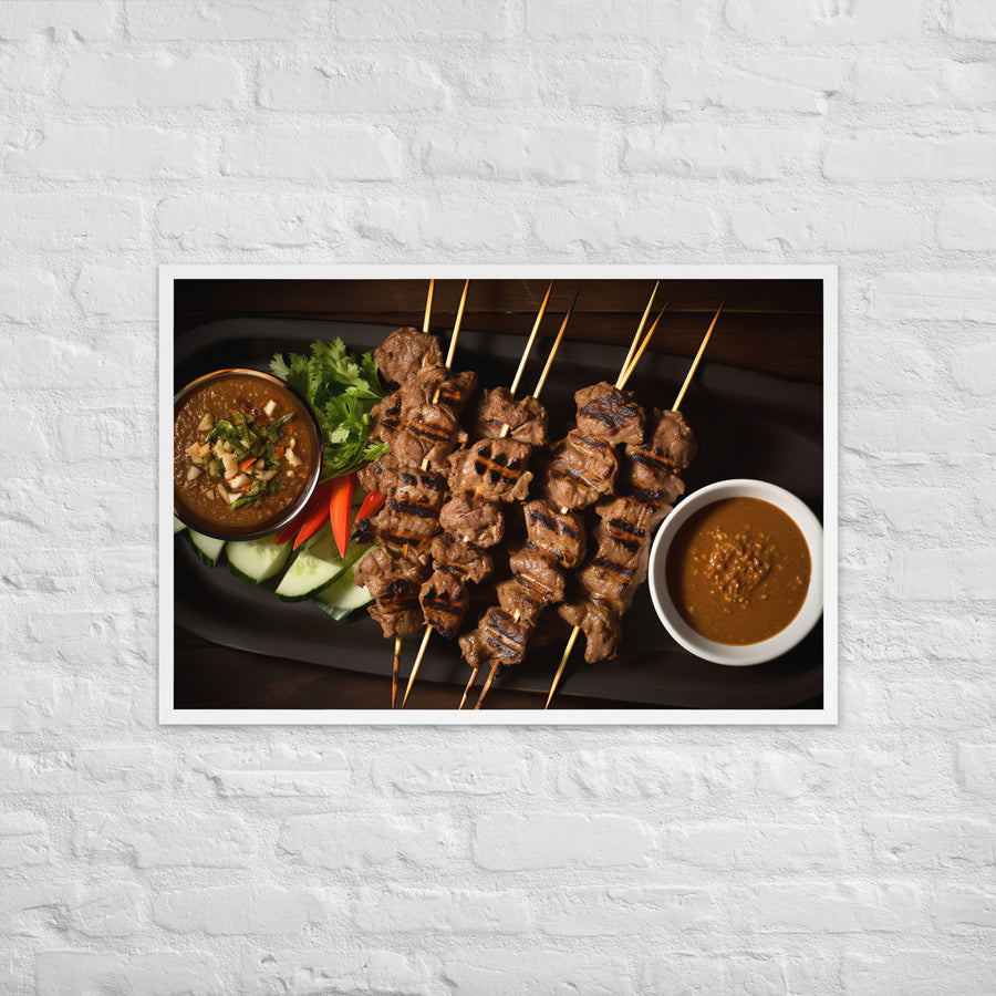 Satay Framed poster 🤤 from Yumify.AI