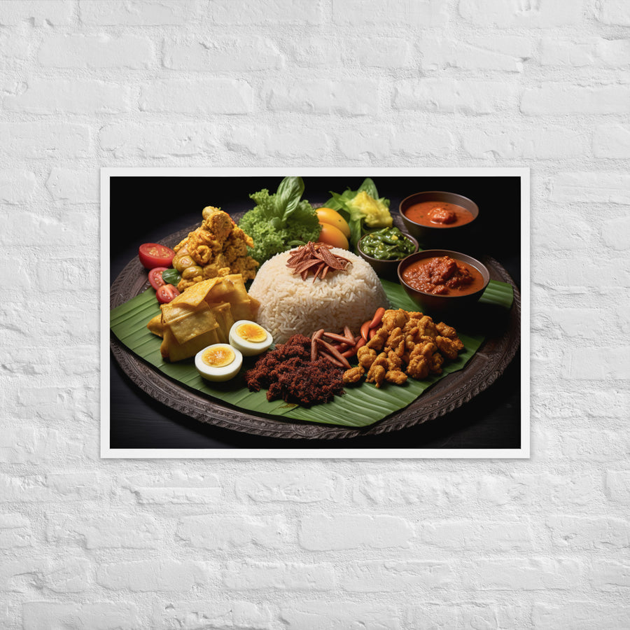 Nasi Padang Framed poster 🤤 from Yumify.AI