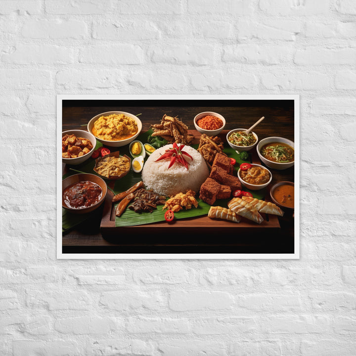 Nasi Padang Framed poster 🤤 from Yumify.AI