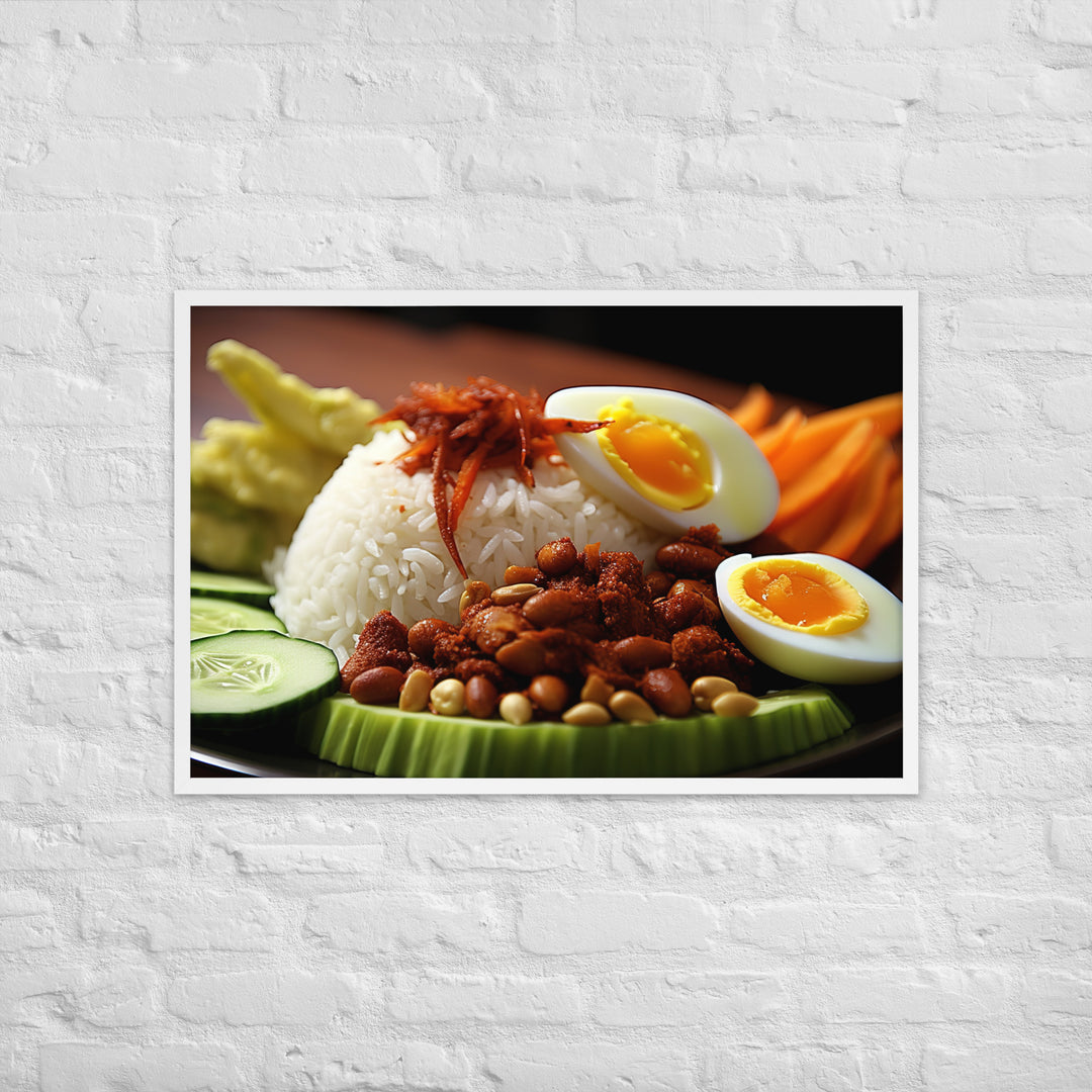 Nasi Lemak Framed poster 🤤 from Yumify.AI