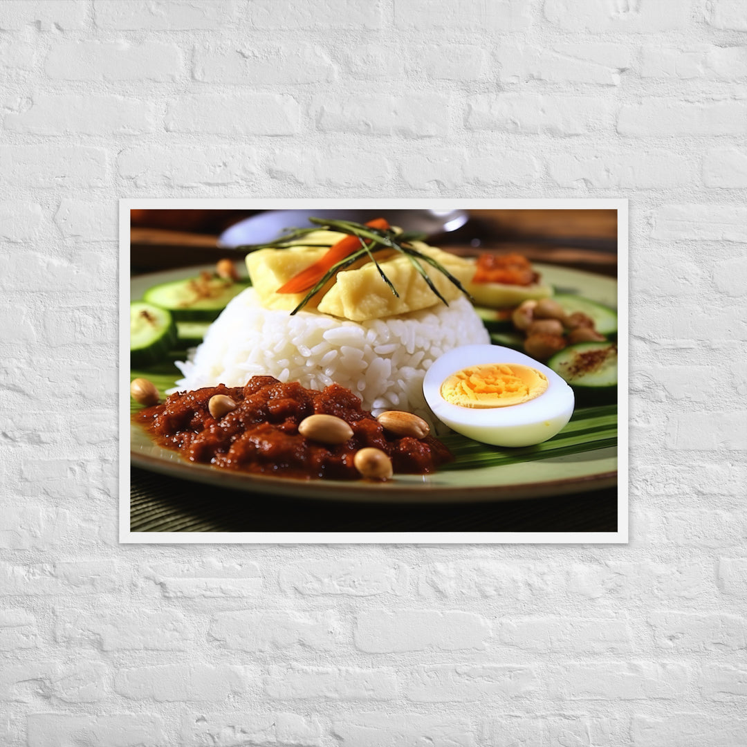 Nasi Lemak Framed poster 🤤 from Yumify.AI