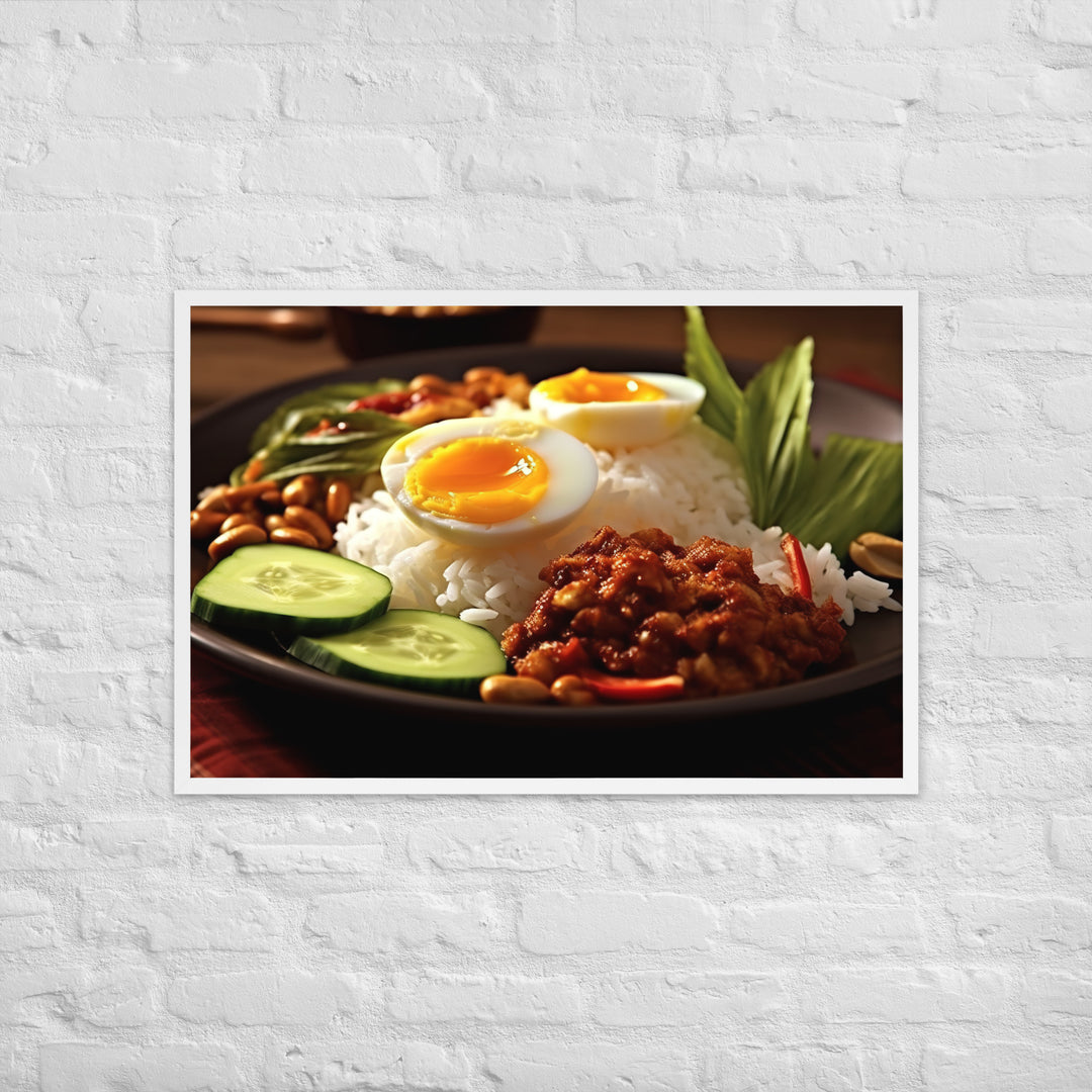 Nasi Lemak Framed poster 🤤 from Yumify.AI