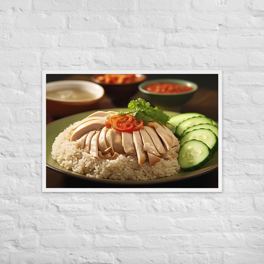 Hainanese Chicken Rice Framed poster 🤤 from Yumify.AI